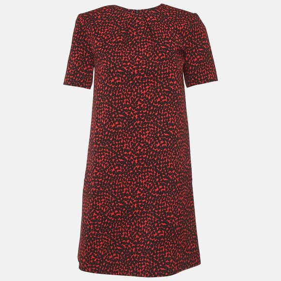 Saint Laurent Dresses & Skirts - Saint Laurent Paris Black Hearts Print Crepe Mini Dress S